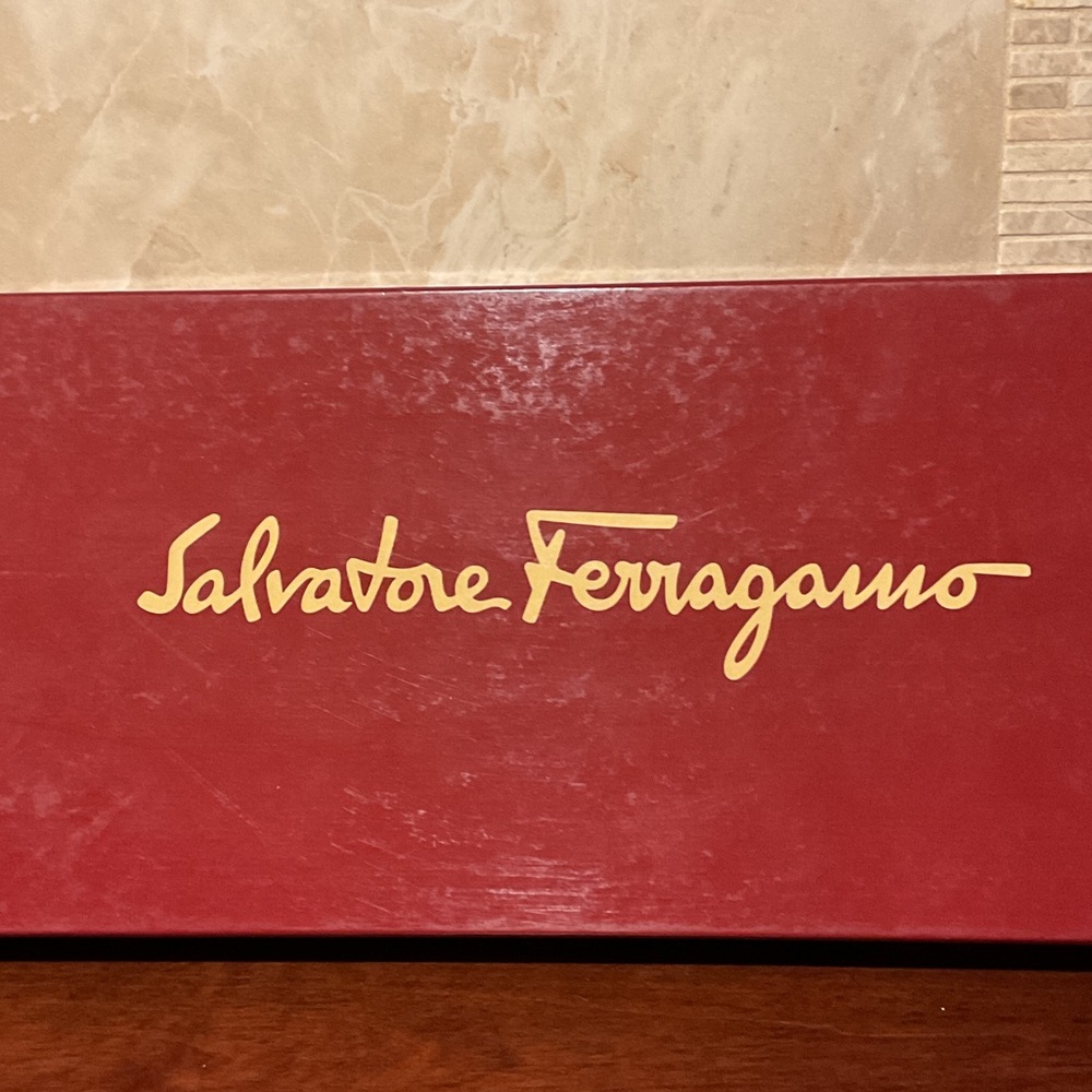 Salvatore Ferragamo Black Slingback Heels, Size 8.5B - Picture 2 of 13